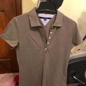 Tommy Hilfiger Womens Olive Polo Size Large